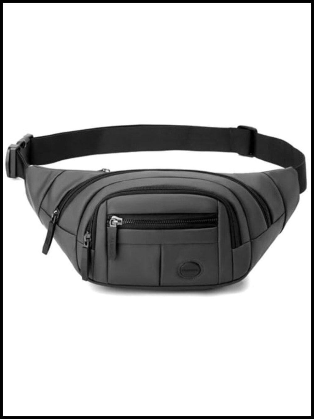 Large Fanny Pack Waist Bag Crossbody 4 Zipper Pockets Polyester Adjustable